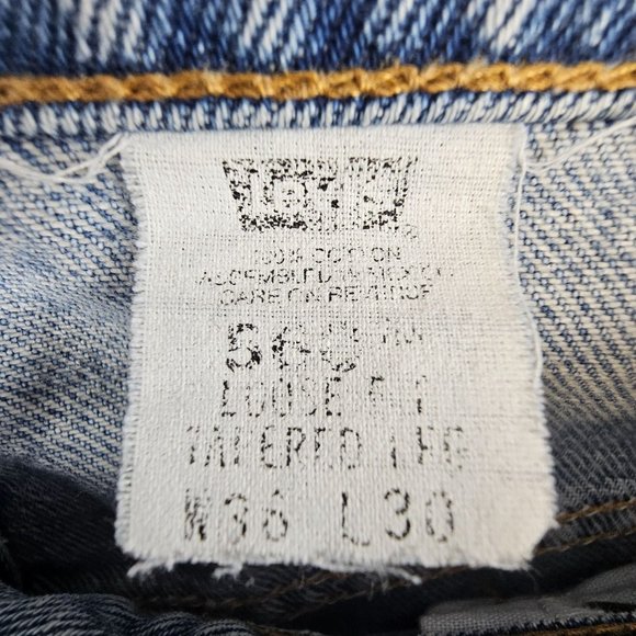 Vintage Levi's Men's 36x30 Blue Light Wash Loose‎ Fit Baggy Red Tab Tapered Y2K - Picture 10 of 12